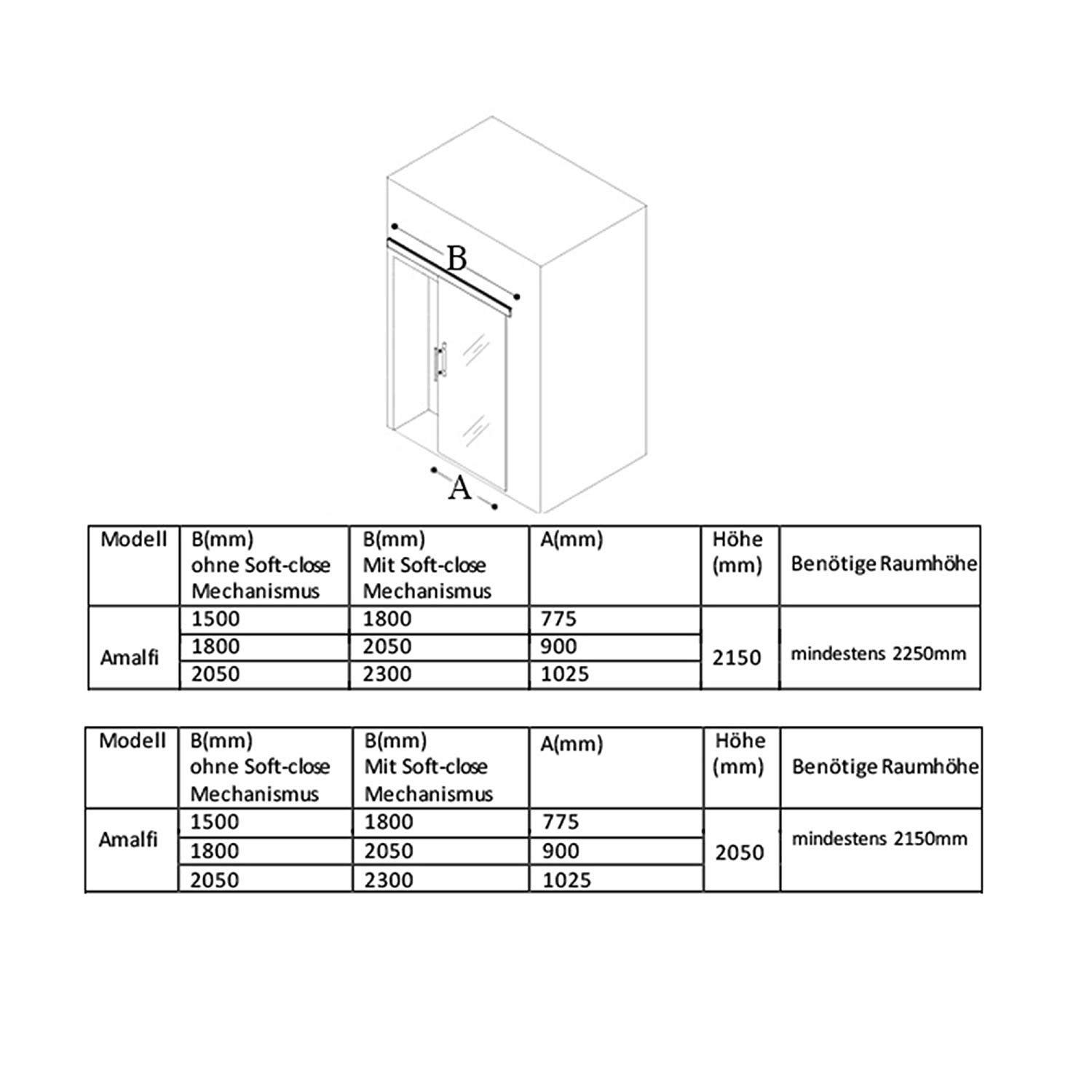 doporro Glasschiebetür doporro Glasschiebetür Amalfi ESG Sicherheitsglas satiniert