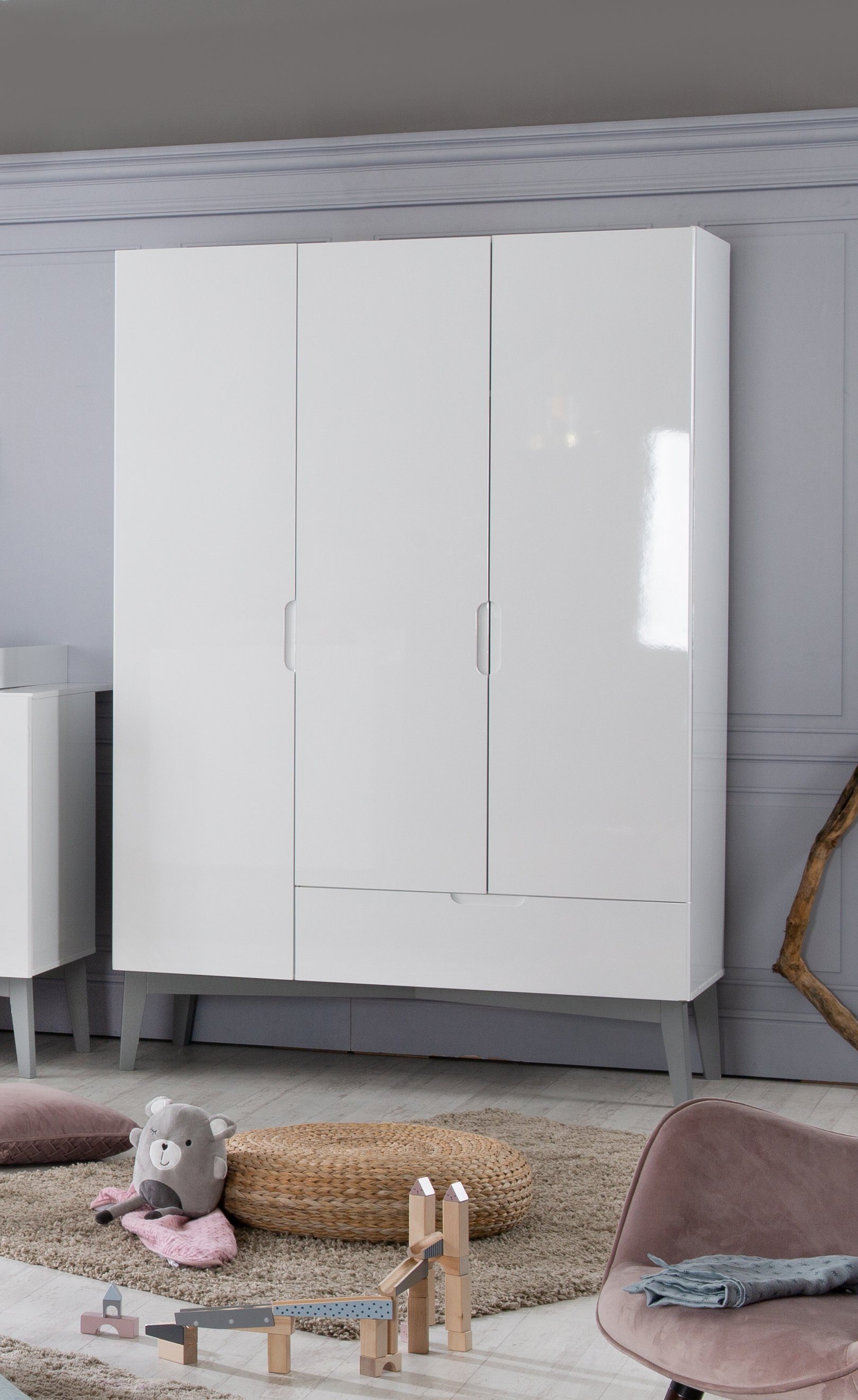 roba® Kinderkleiderschrank Retro 2 Made in Europe