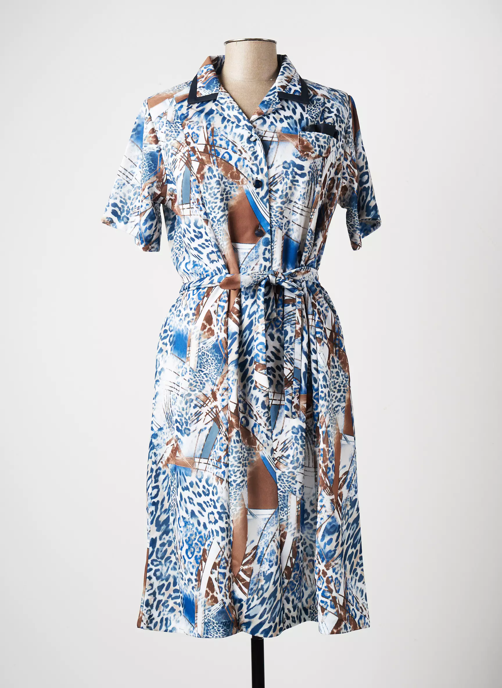 Marie De Marcille Robes Mi Longues Femme couleur bleu