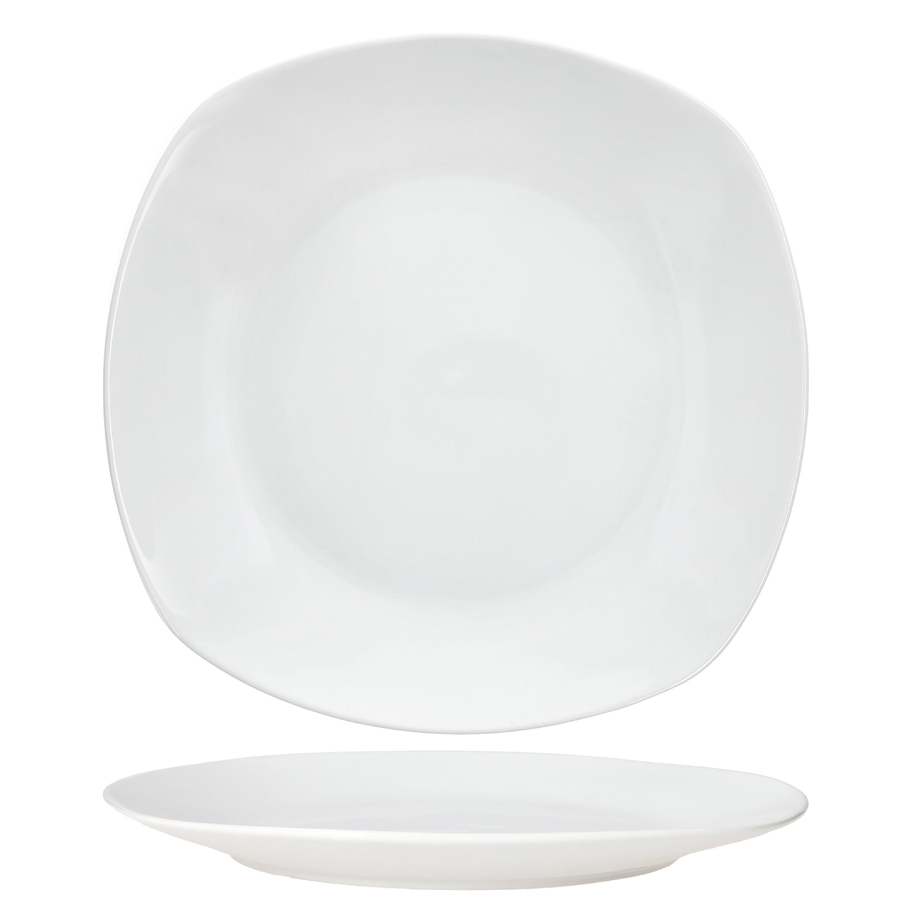 MamboCat Speiseteller 6er Set Lotta Speiseteller weiß Porzellan 6 Personen große Platte