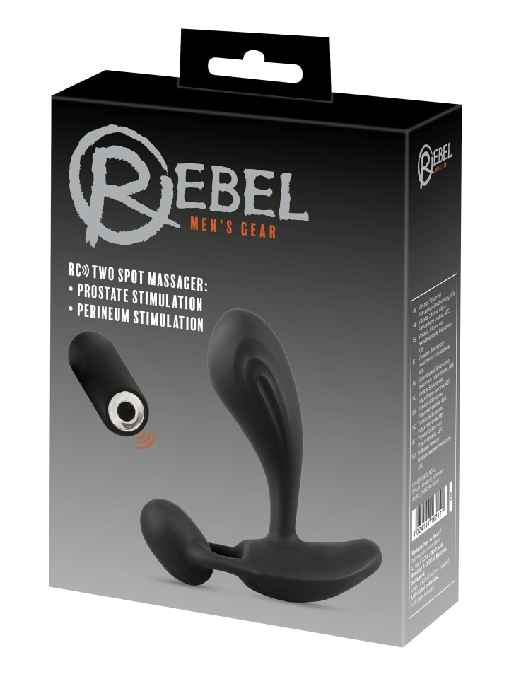 Rebel Analvibrator RC Two Spot Massager in schwarz günstig kaufen 11 cm