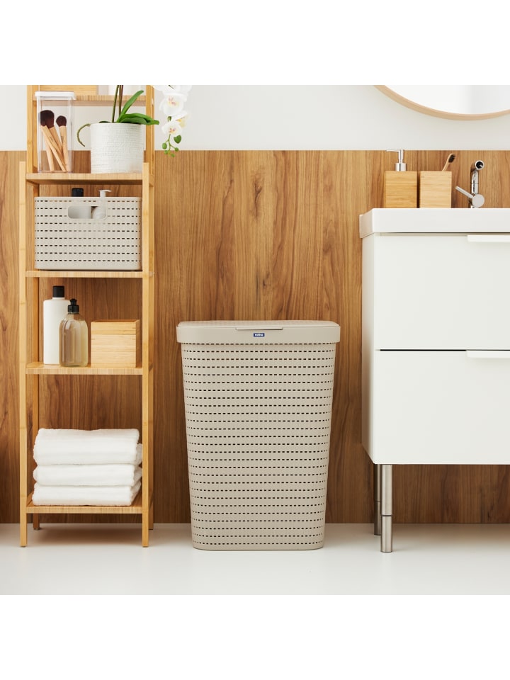 Rotho Country Wäscheset 2tlg. 55l, 40l, Kunststoff (PP) BPA-frei in Cappuccino günstig kaufen onesize
