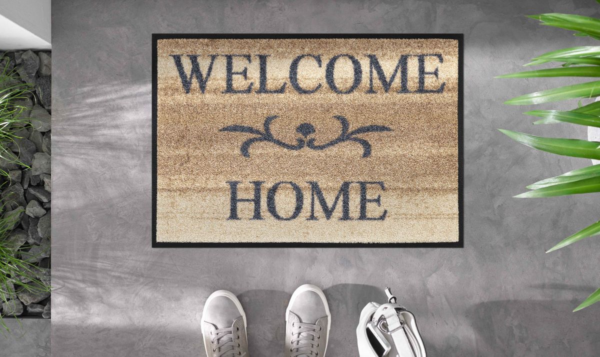 Fußmatte wash dry Welcome Home beige 40 x 60 cm