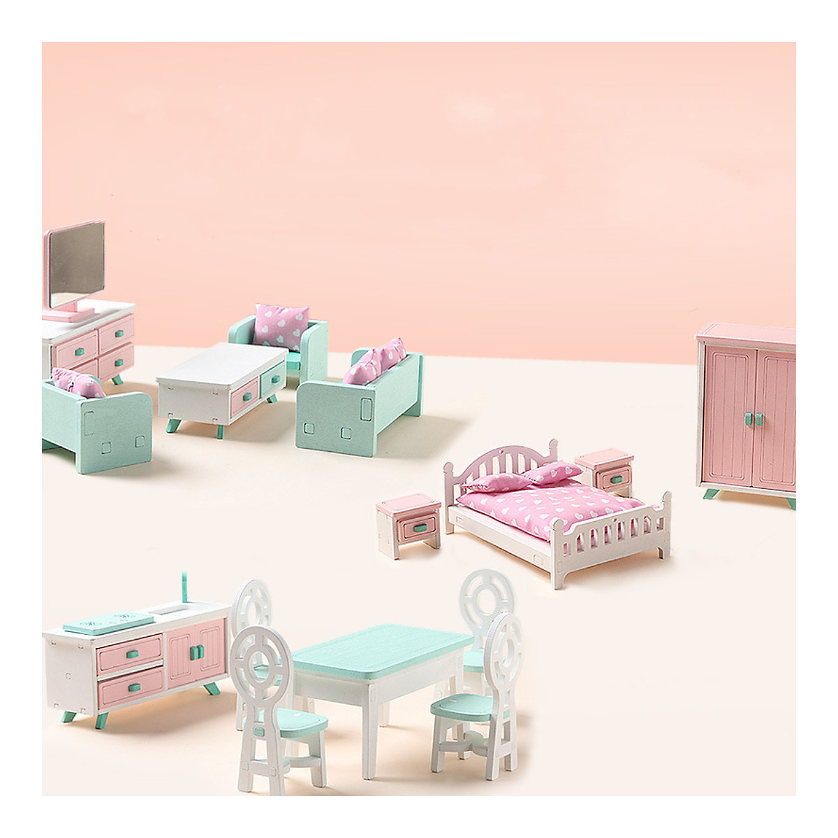 Kindermöbel Spielzeug Minimöbel für Kinder Kinderzimmer Komplett