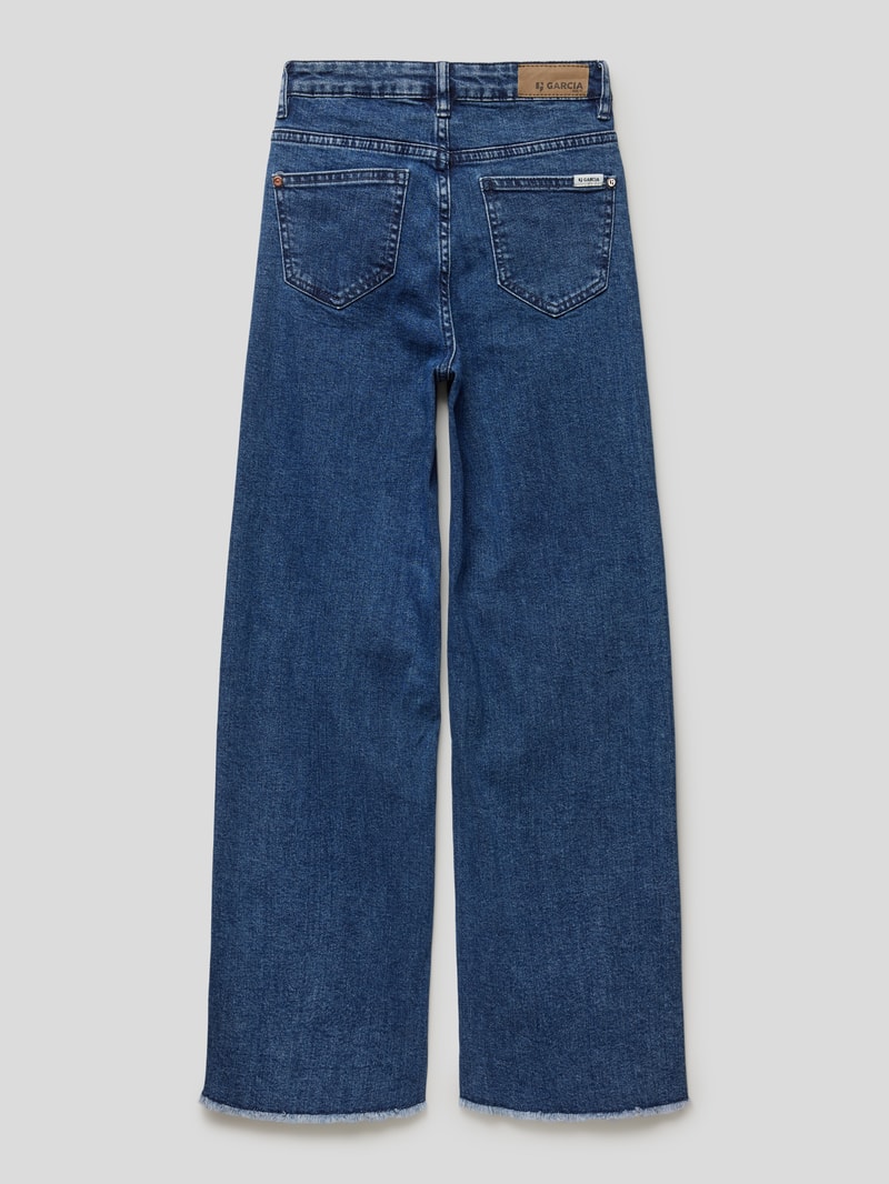 Wide Leg Jeans mit französischen Eingrifftaschen Modell 'ANEMAY' in jeans