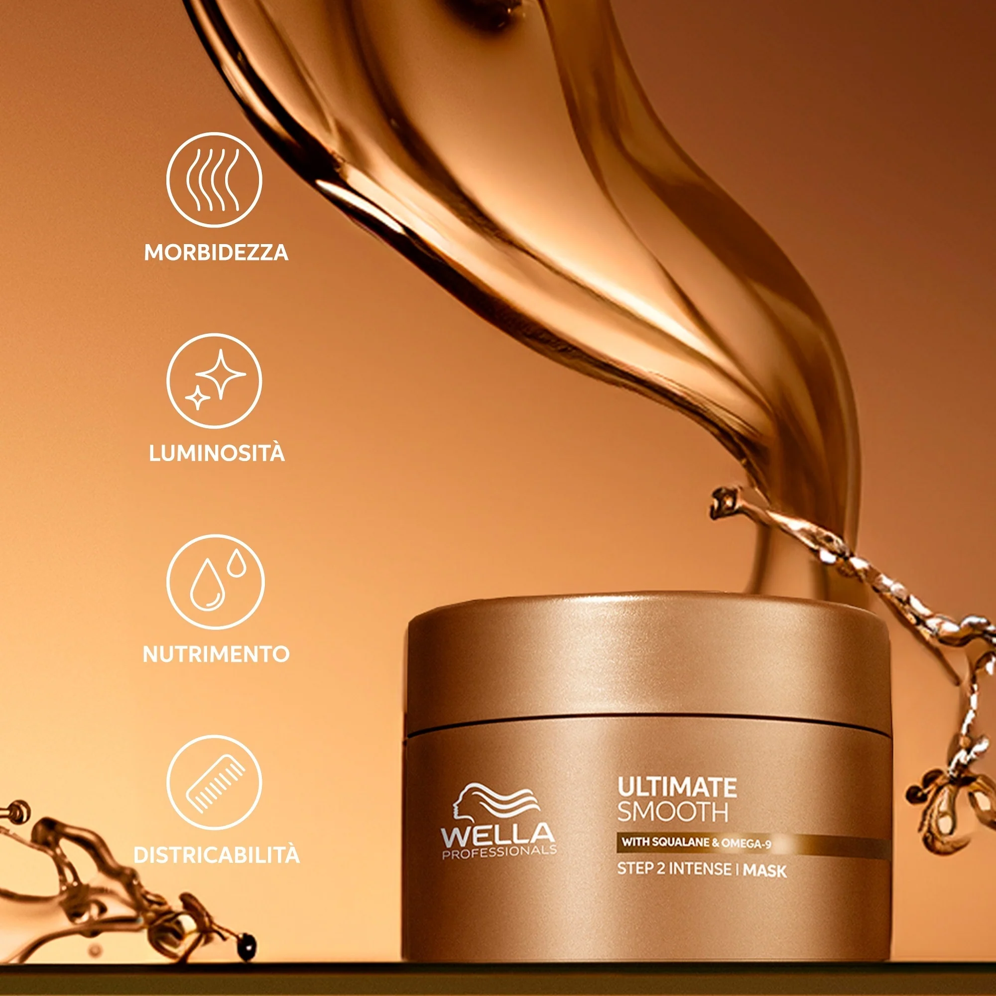 Ultimate Smooth Ultimate Smooth Intense Mask - Disciplinerande/Anti-friss hårinpackning, Närande hårinpackning