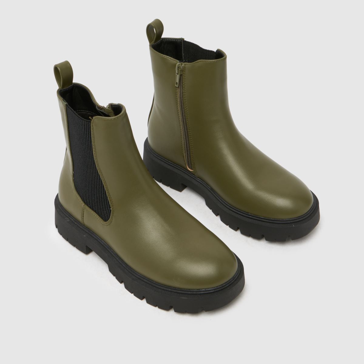 Schuh khaki Clement Chelsea-stövlar för flickor