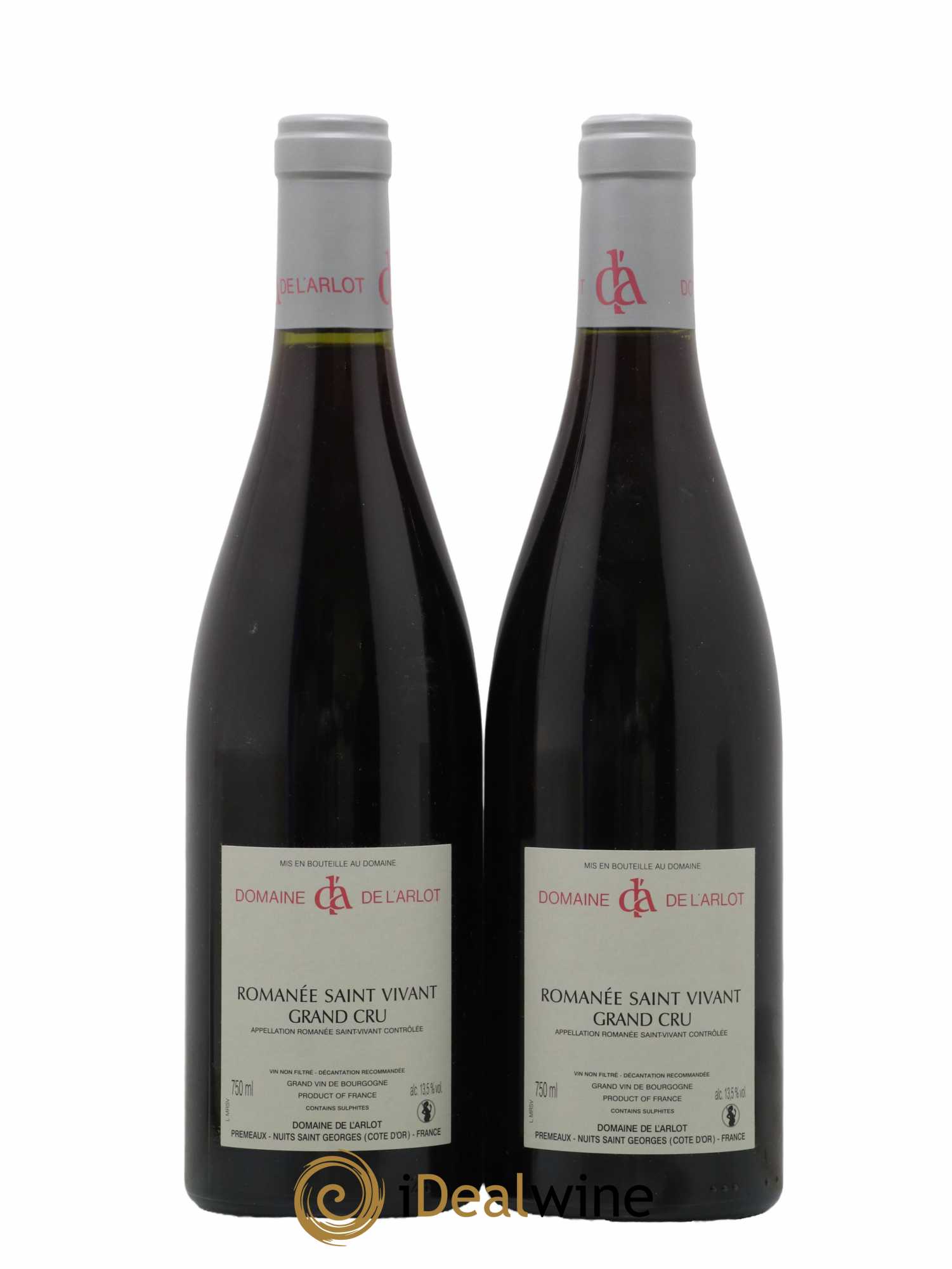 Romanée-Saint-Vivant Grand Cru Domaine de l'Arlot  2009 - Lot de 2 Bouteilles