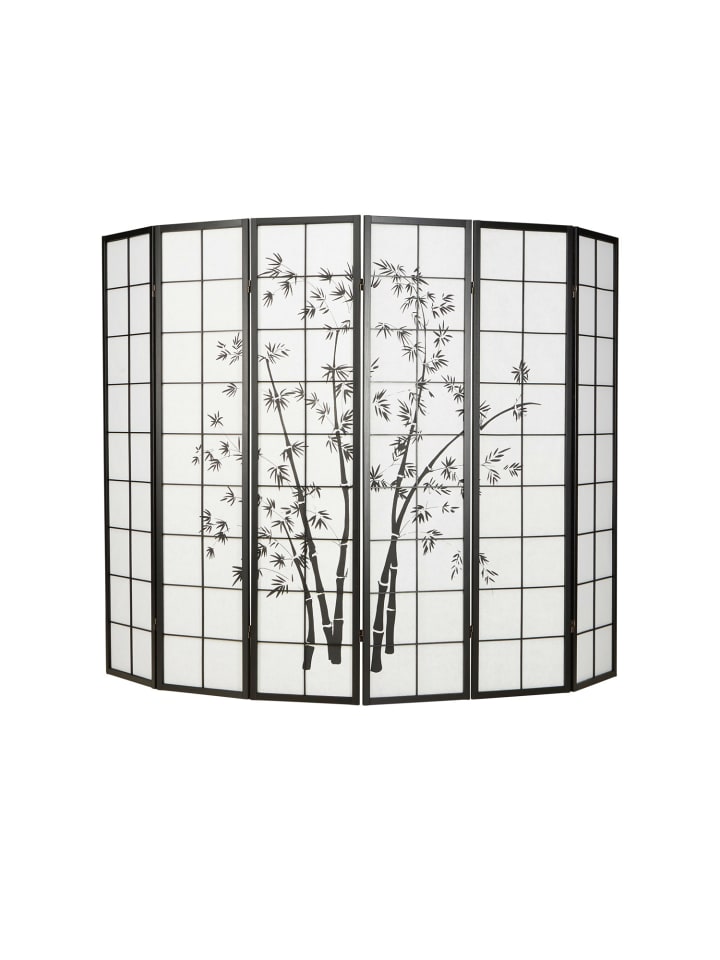 Homestyle4u 6-tlg. Paravent in Schwarz 264x179 günstig kaufen onesize