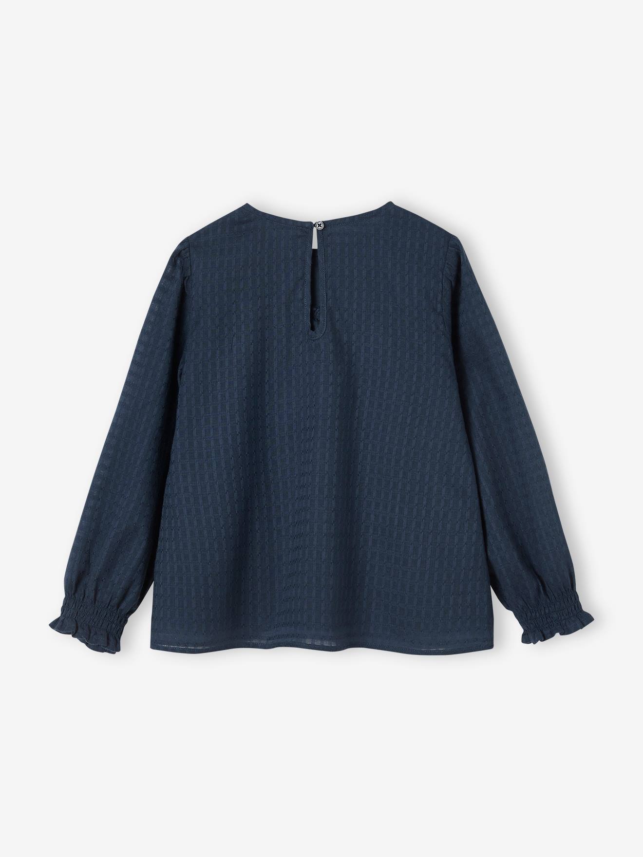 Vertbaudet Mädchen Rüschenbluse - wollweiß