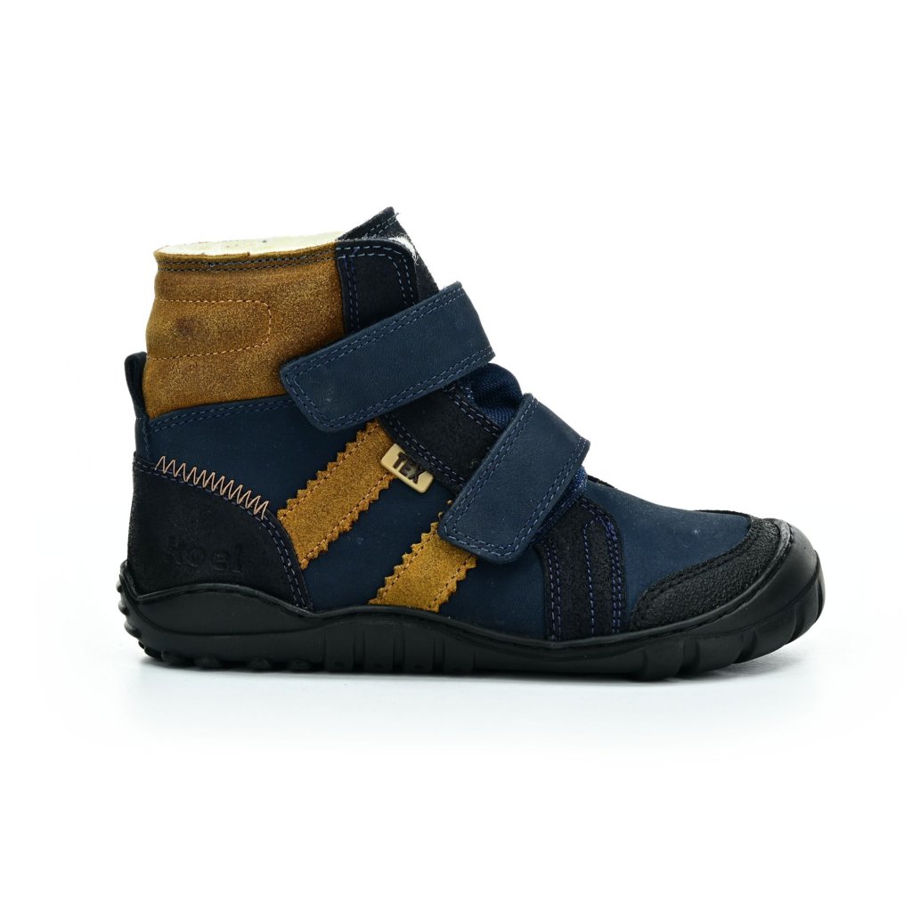 Koel4kids Milo 2.0 Hydro WP Navy/Cognac Winterbarfußschuhe