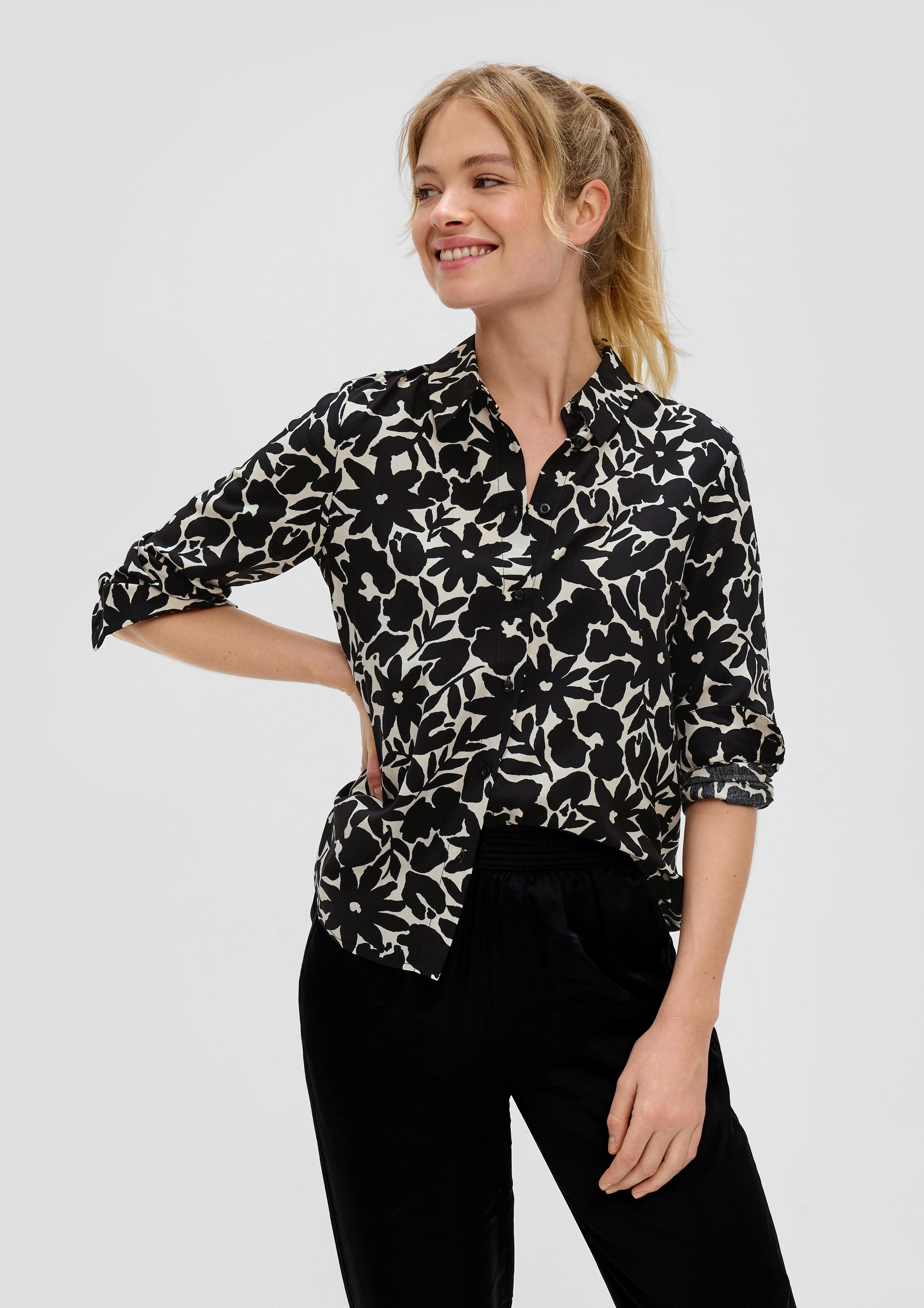 Gemusterte Bluse aus Viskose  2142216-99A5