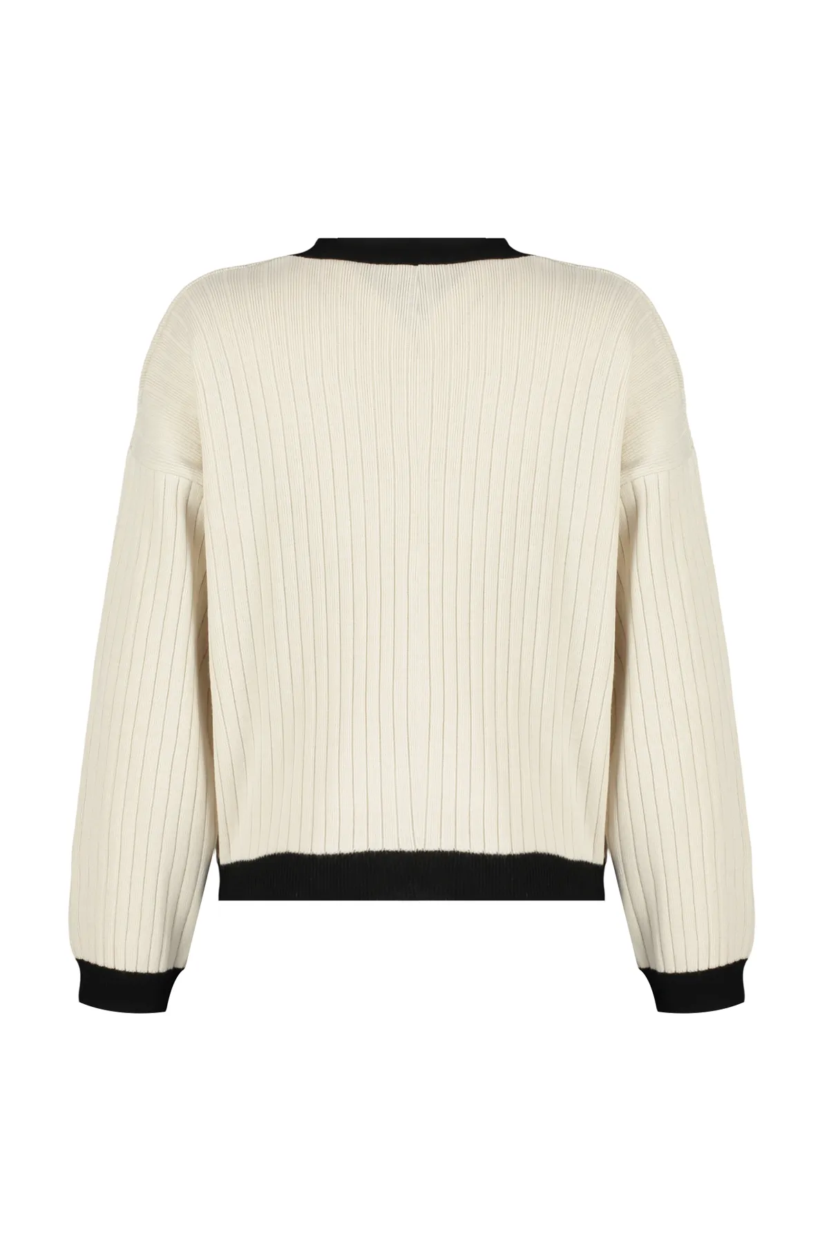 Trendyol Collection  Strickjacke in Steinfarben-Blockoptik TWOAW24HI00161