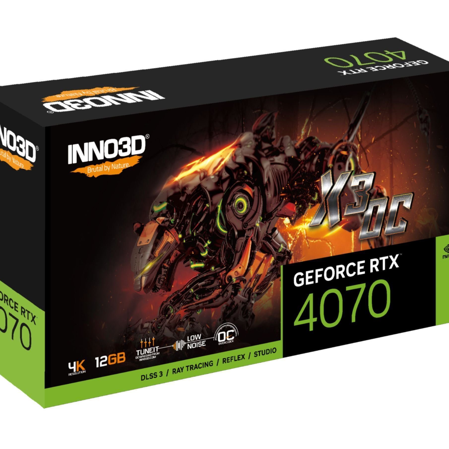 Inno3D GeForce RTX 4070 N40703-126XX-185252L Grafikkarte (12 GB, GDDR6)