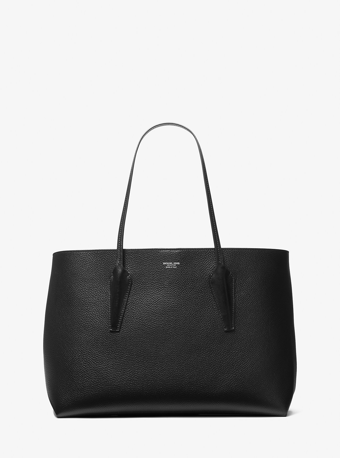 Melrose Leather Tote Bag - BLACK