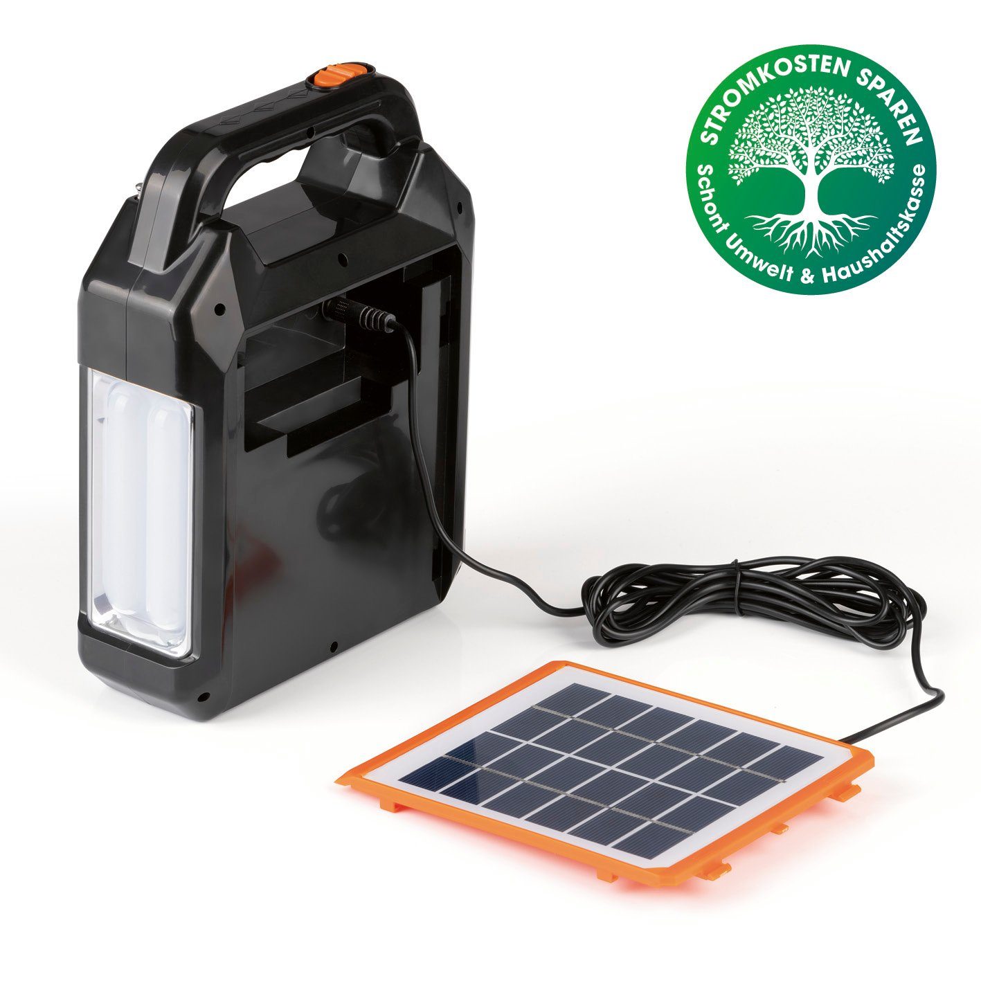 EASYmaxx Stromgenerator Solar-Generator Kit 4500mAh - schwarz/orange, (1-tlg)