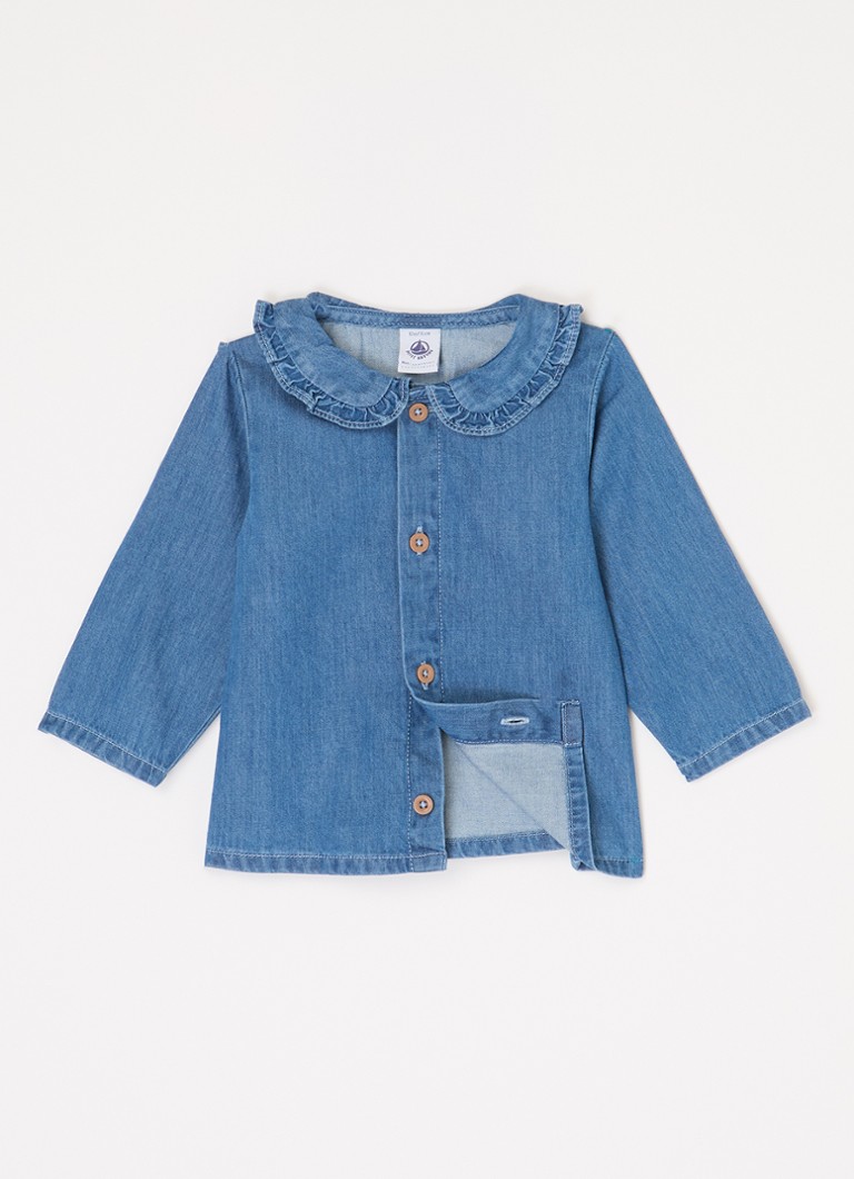 Petit Bateau Chambray bluza sa kragnom