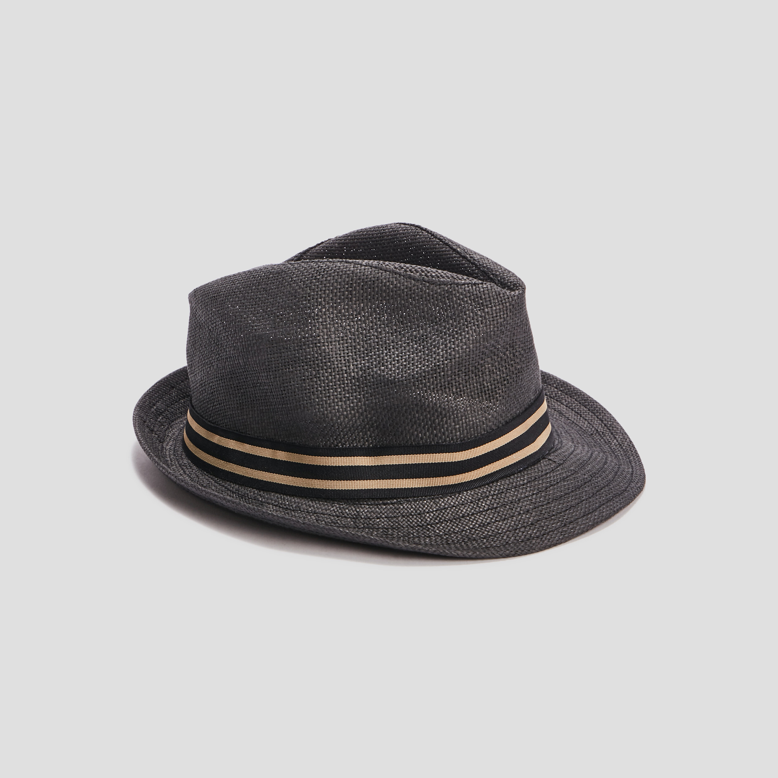 Chapeau trilby tressé gris foncé homme | La Halle
