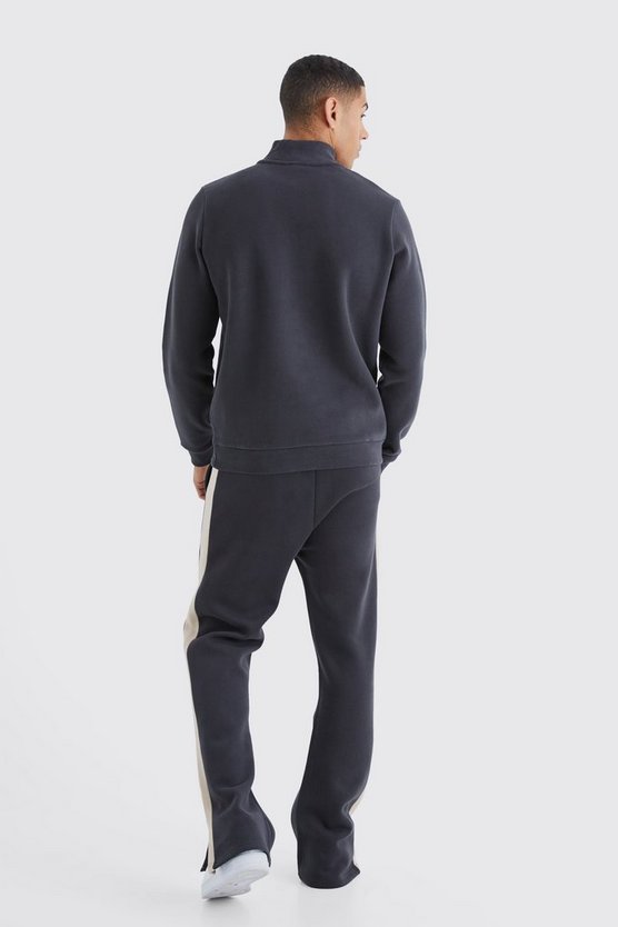 Man Signature Sweatshirt-Trainingsanzug mit 1/4 Reißverschluss