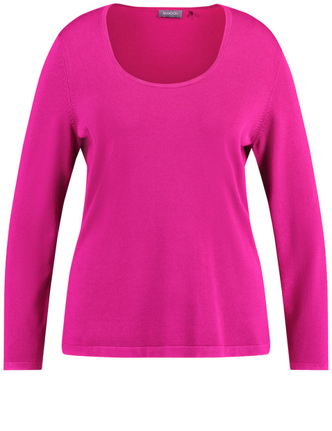 Figurbetonter Basic Pullover aus Feinstrick