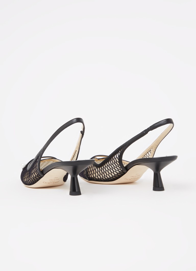 Escarpins Jimmy Choo Amita 45 à bride arrière avec détails en daim