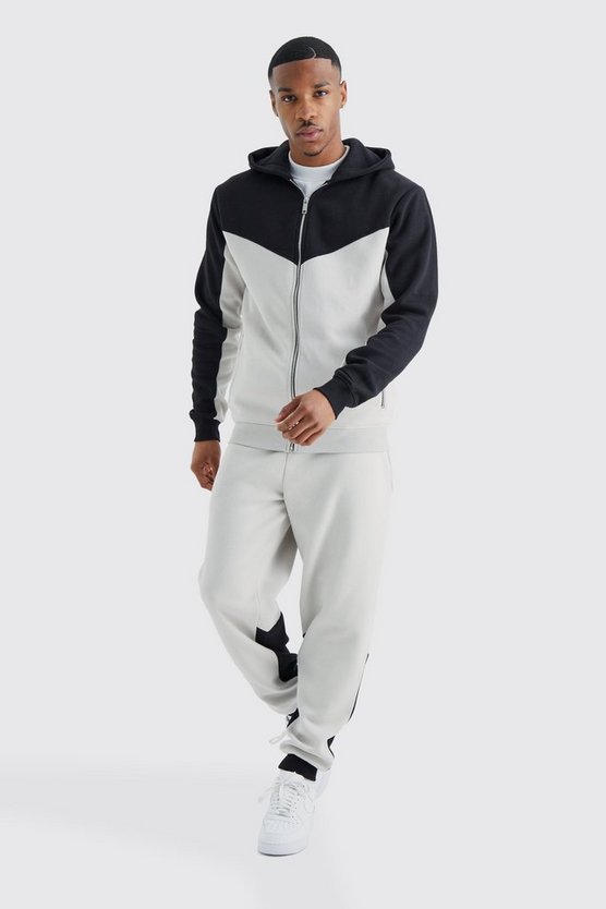 Slim-Fit Colorblock Trainingsanzug