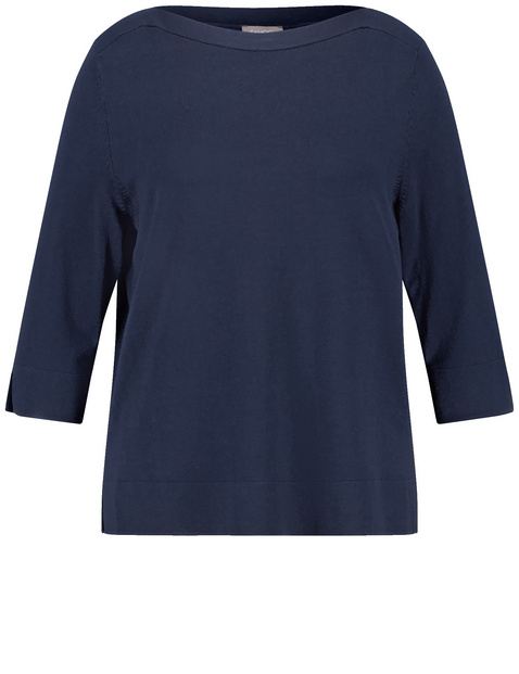 3/4 Arm Pullover mit Seitenschlitzen