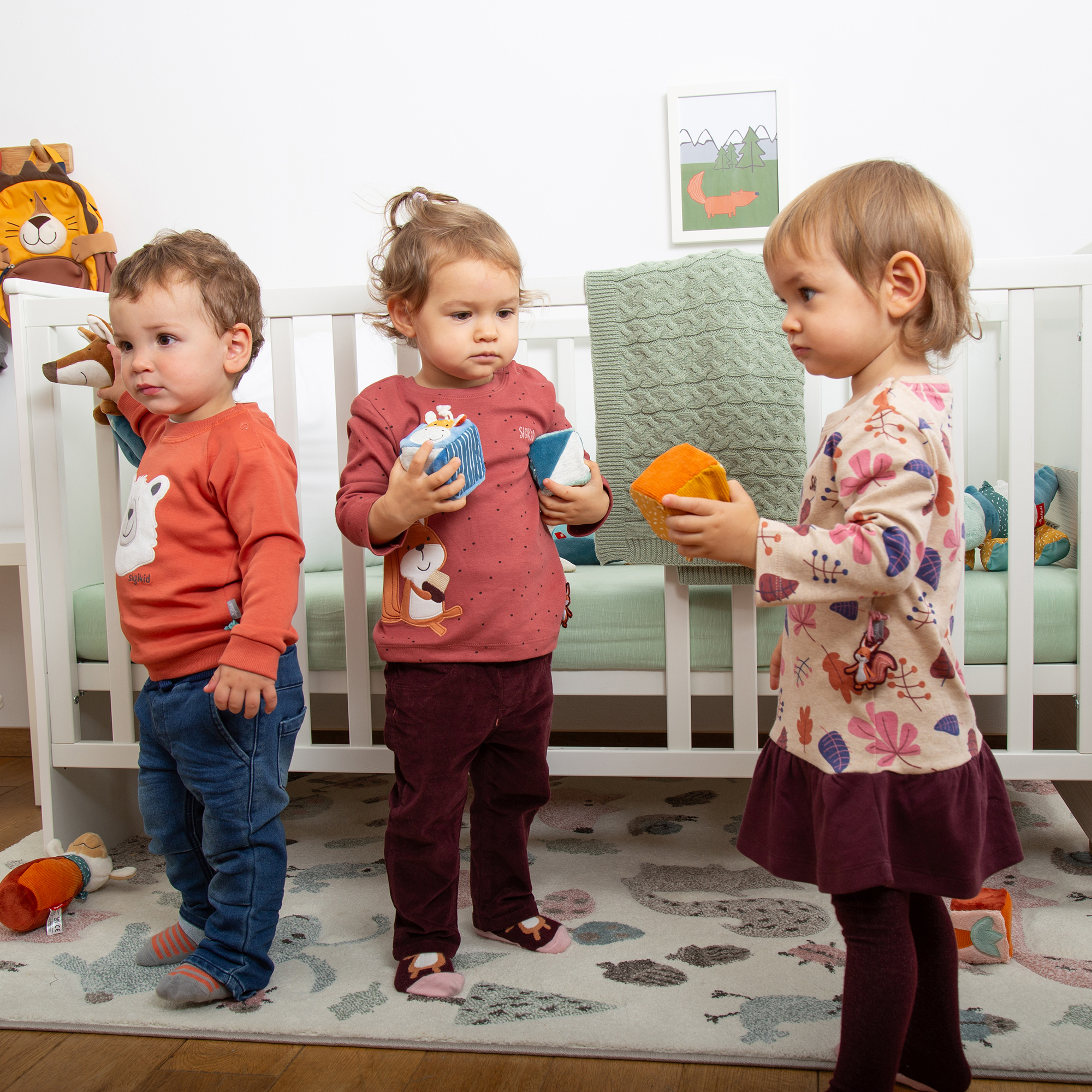 Baby Langarmshirt mit Eisbär Motiv, orange