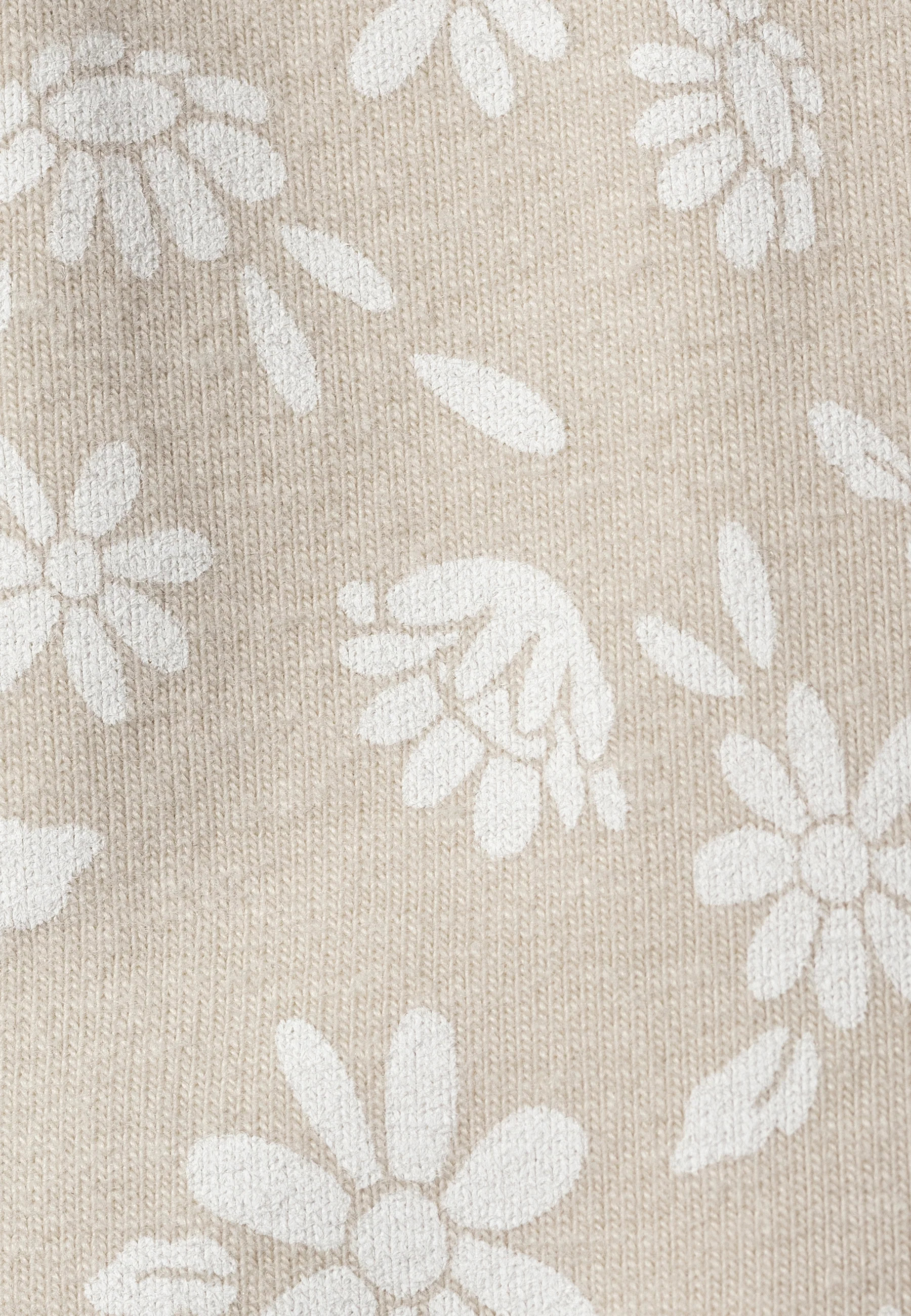 Hose aus Baumwolle bedruckt mit Blümchen in beige