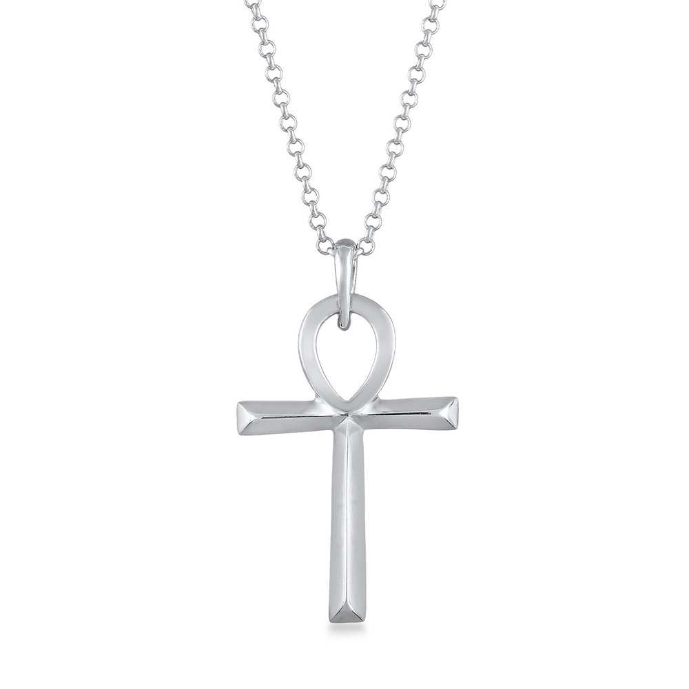 KUZZOI KUZZOI Collier Hommes Pendentif Croix Symbole Sacré en argent sterling 925 Bijoux