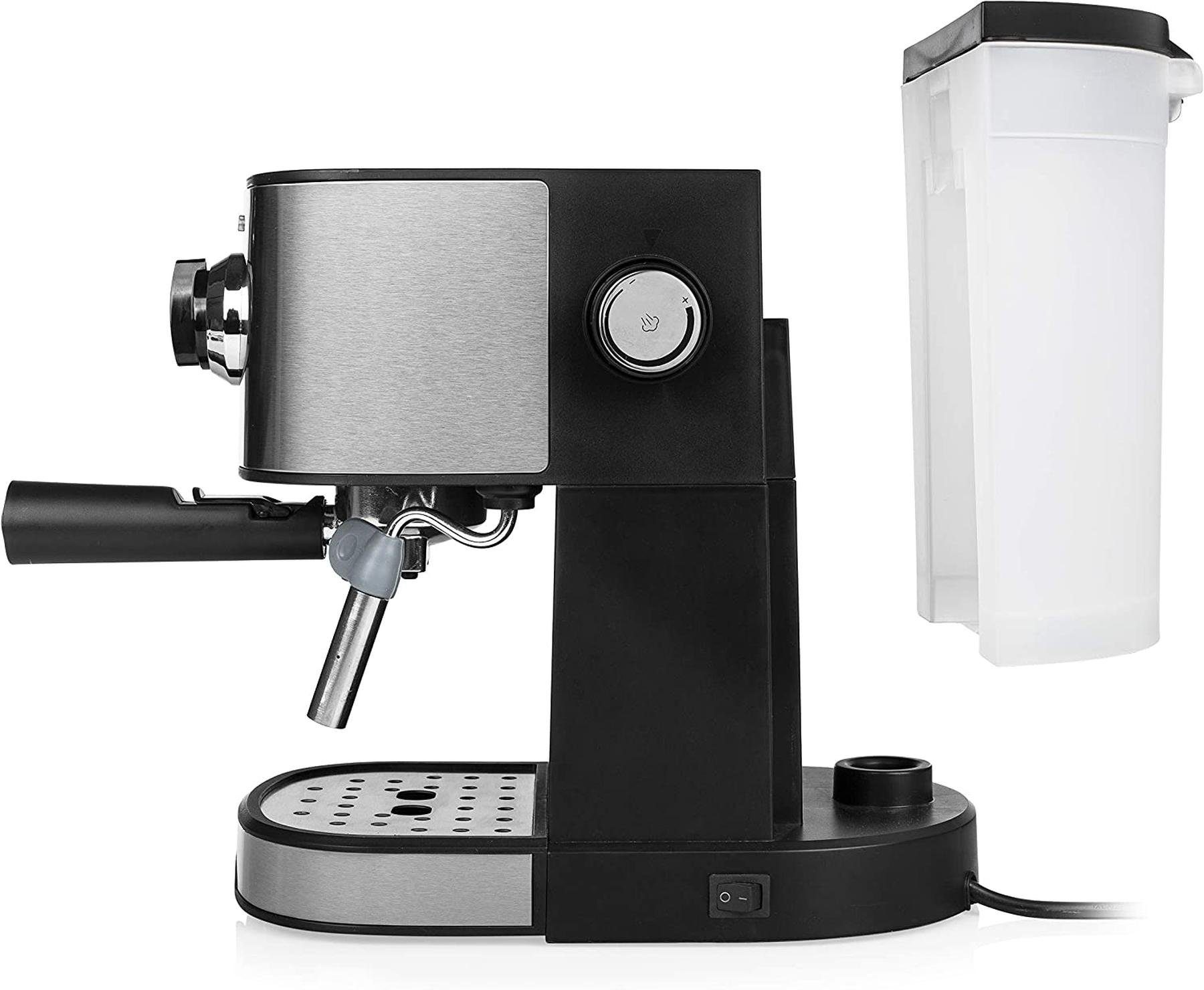 Tristar Espressomaschine CM-2275 Espressomachine Espresso Automat Barista Siebträgermachine, Milchschaumdüse