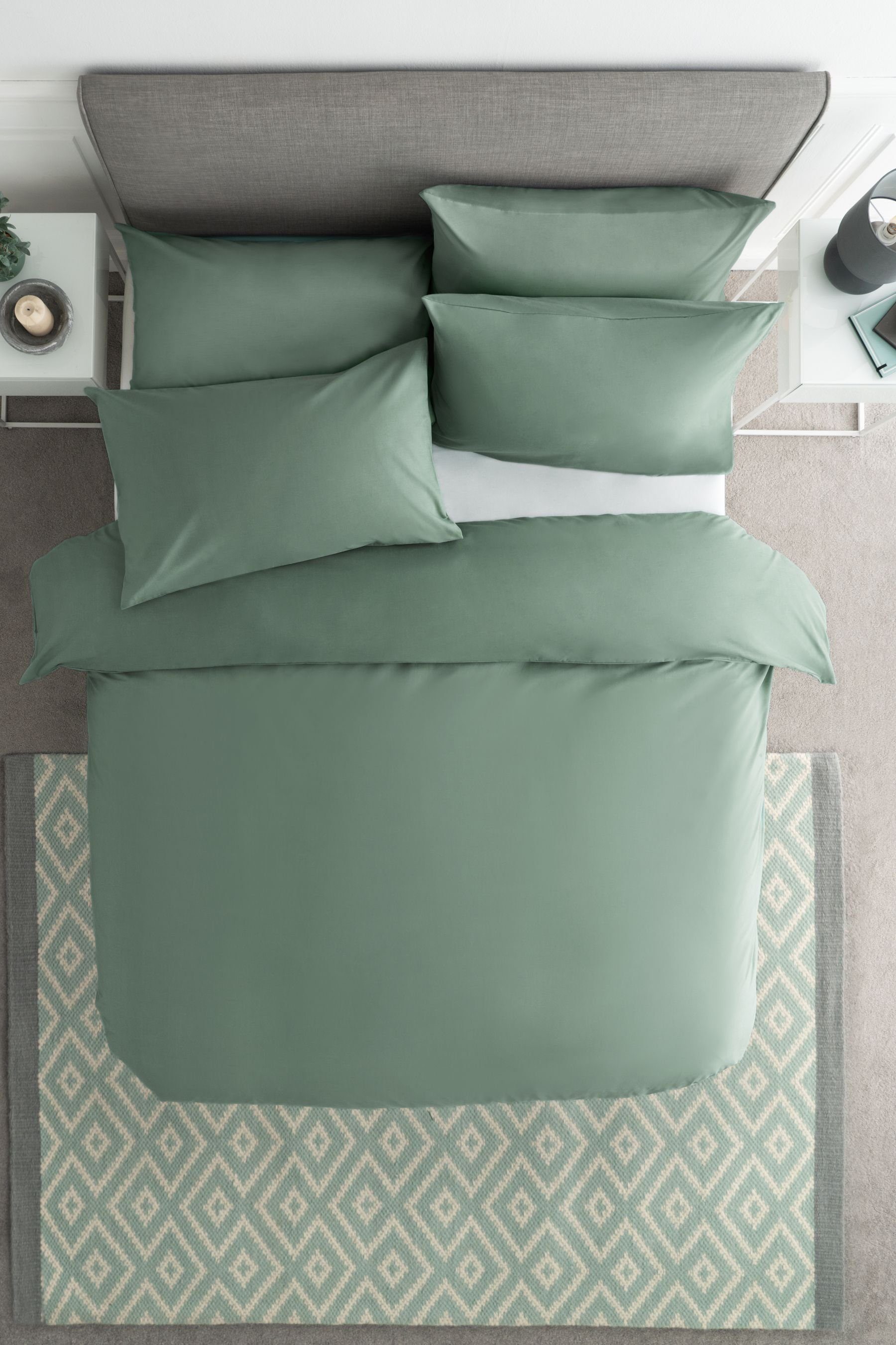 Bett-Set, Pflegeleichte Bettwäsche aus Poly-Baumwolle, Next, Bezug: Polyester (recycelt), Baumwolle