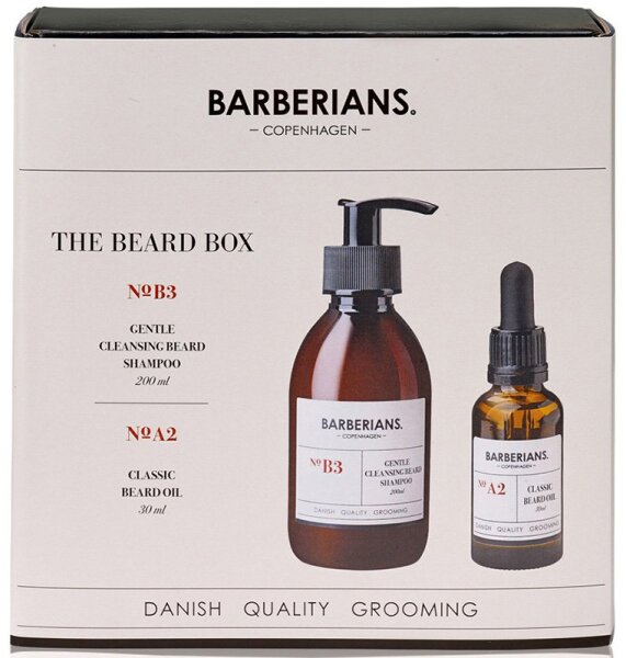 Barberians Giftbox Beard Box - Cleansing Beard Shampoo, Beard Oil Pflegeset