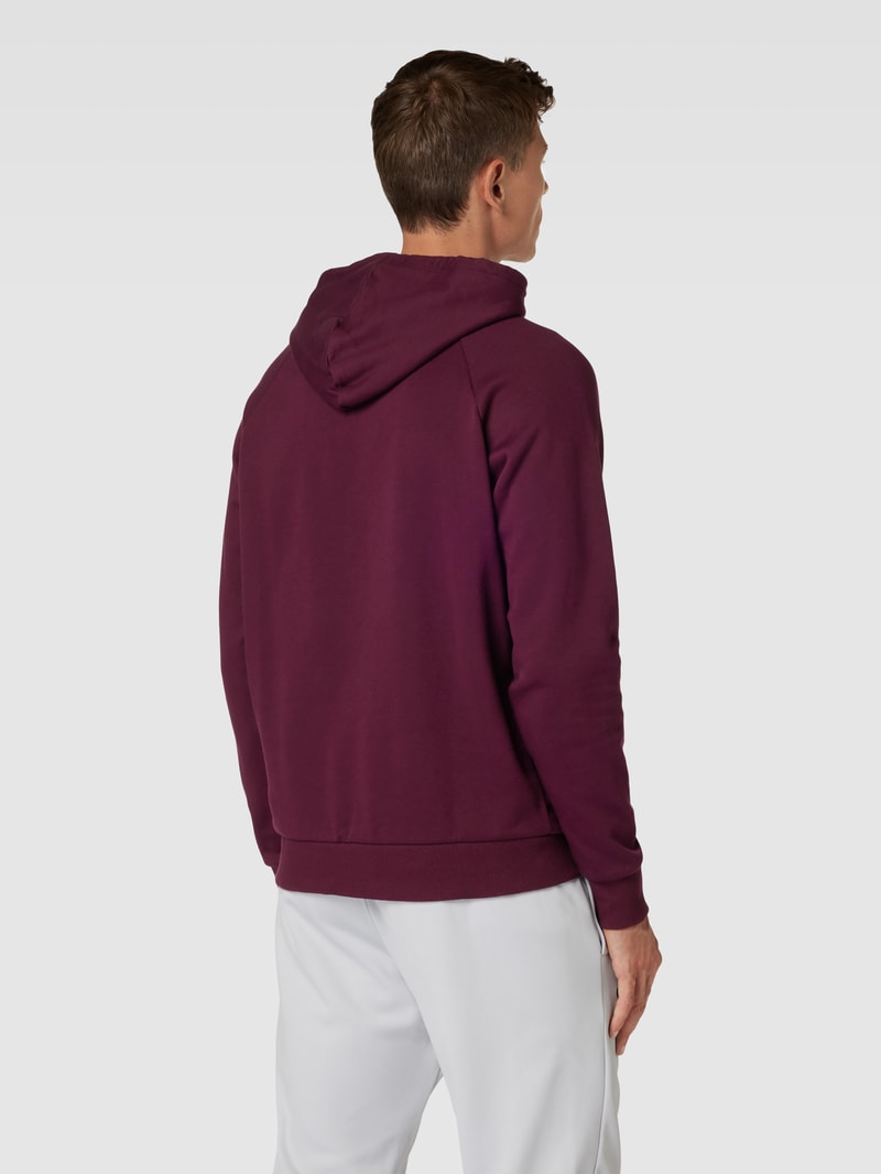 Hoodie mit Label-Print Modell 'Rival' in bordeaux rot