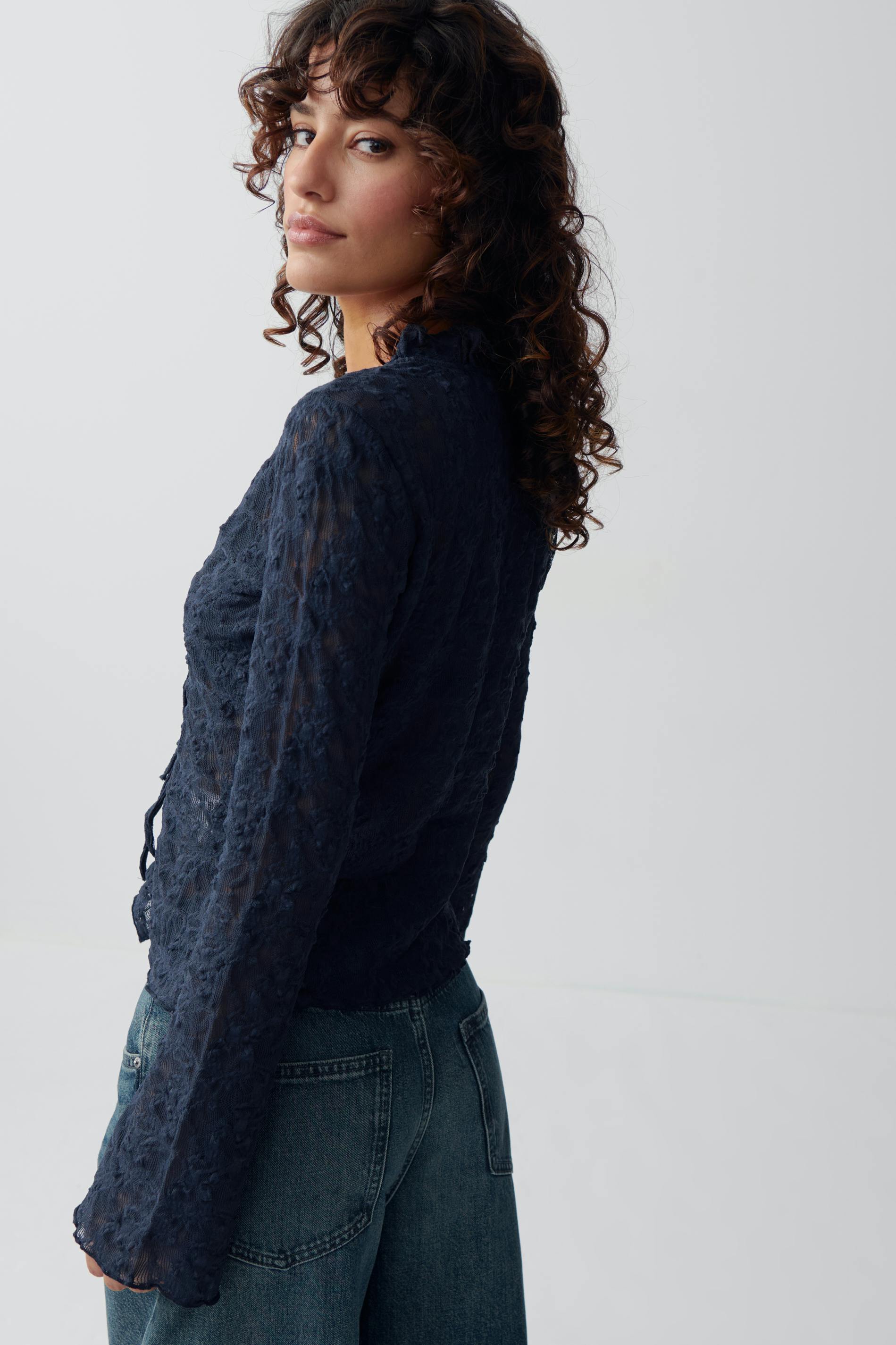 Lace frill top