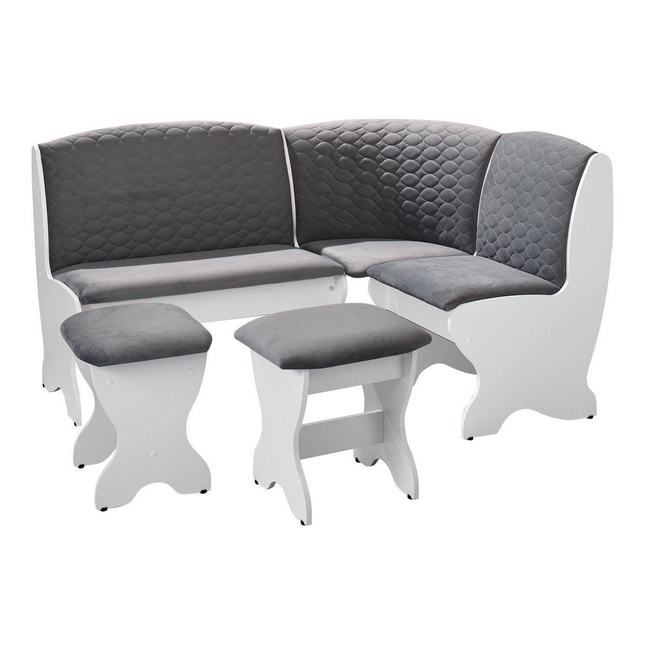 Rodnik Eckbankgruppe Montblanc, (Set, 4-tlg., Essgruppe : Eckbank, Esstisch ausziehbar, 2 Hocker)