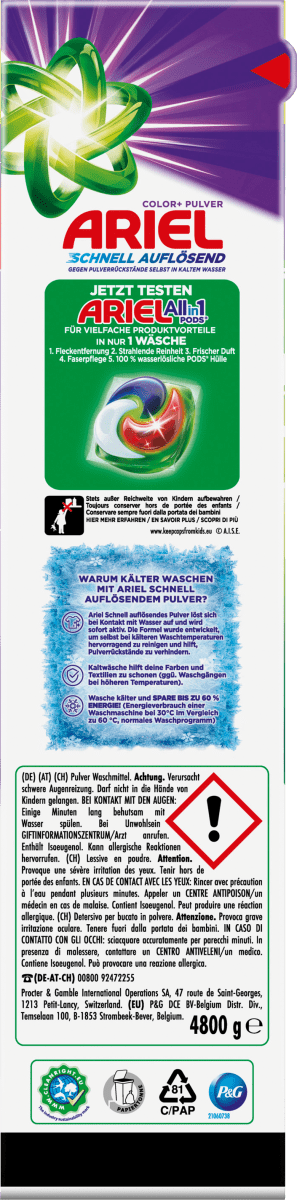 Colorwaschmittel Pulver, 80 Wl