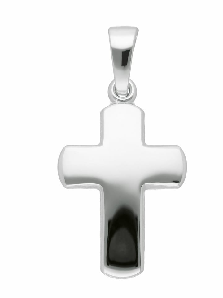 Adeliás 585 Weißgold Kreuz Anhänger in silber günstig kaufen 0