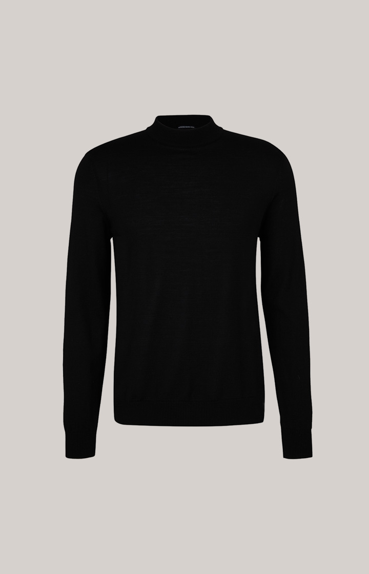 Merinowoll-Pullover Davide in Schwarz