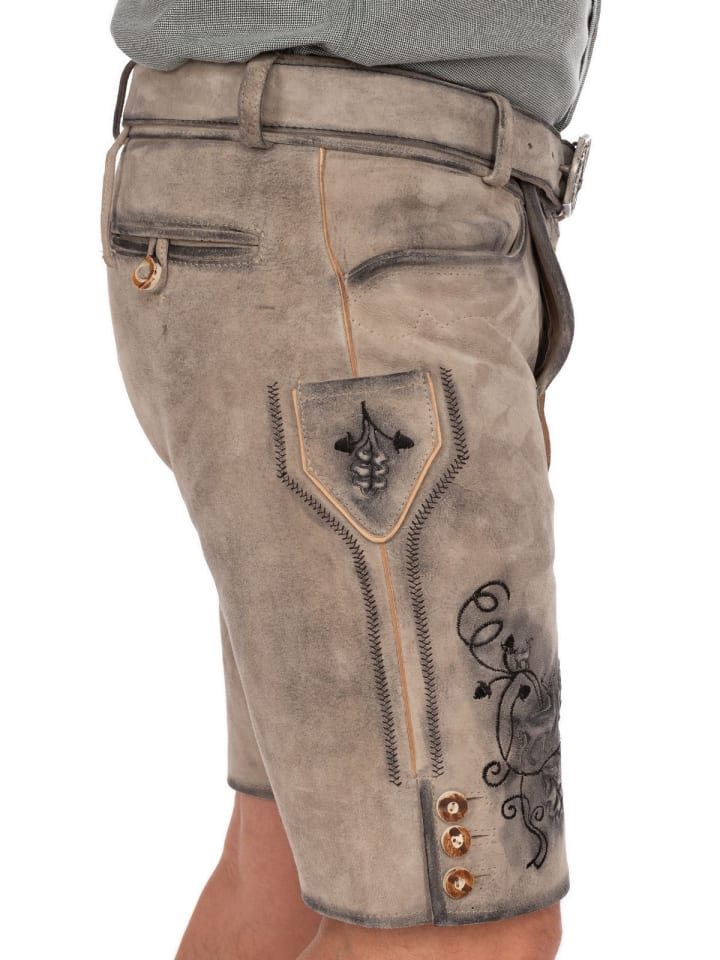 MADDOX Lederhose KAUTSEE in grau günstig kaufen