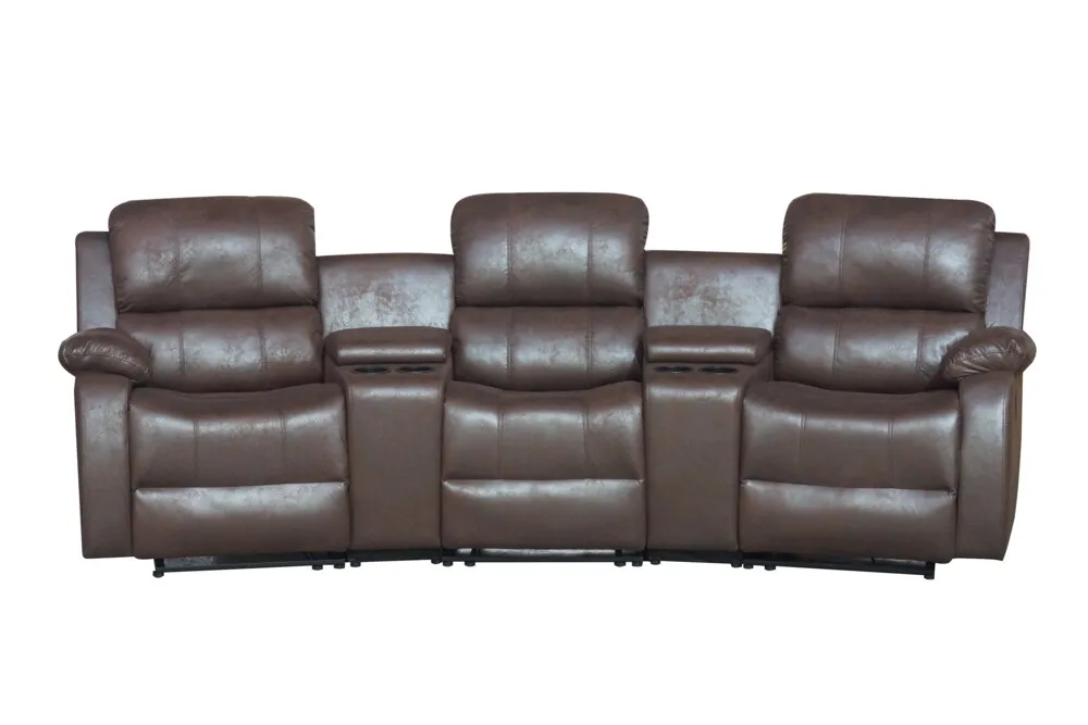 Happy Home Happy Home Home-Cinema 3-Sitzer Polstergarnitur braun