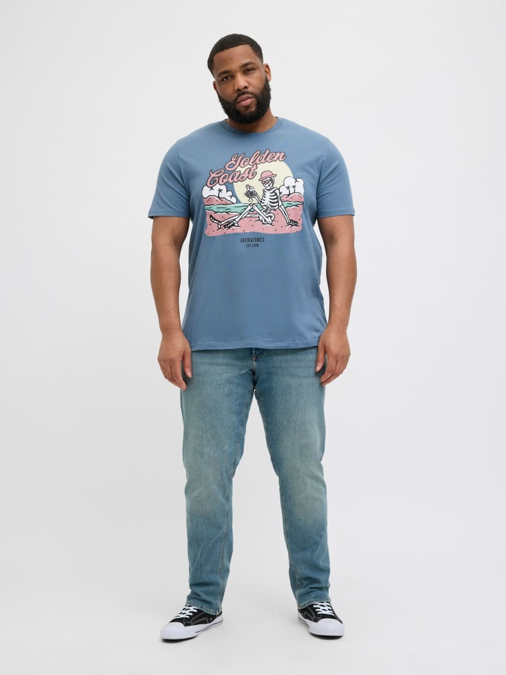 JACK & JONES PLUS T-shirt in Oceanview günstig kaufen