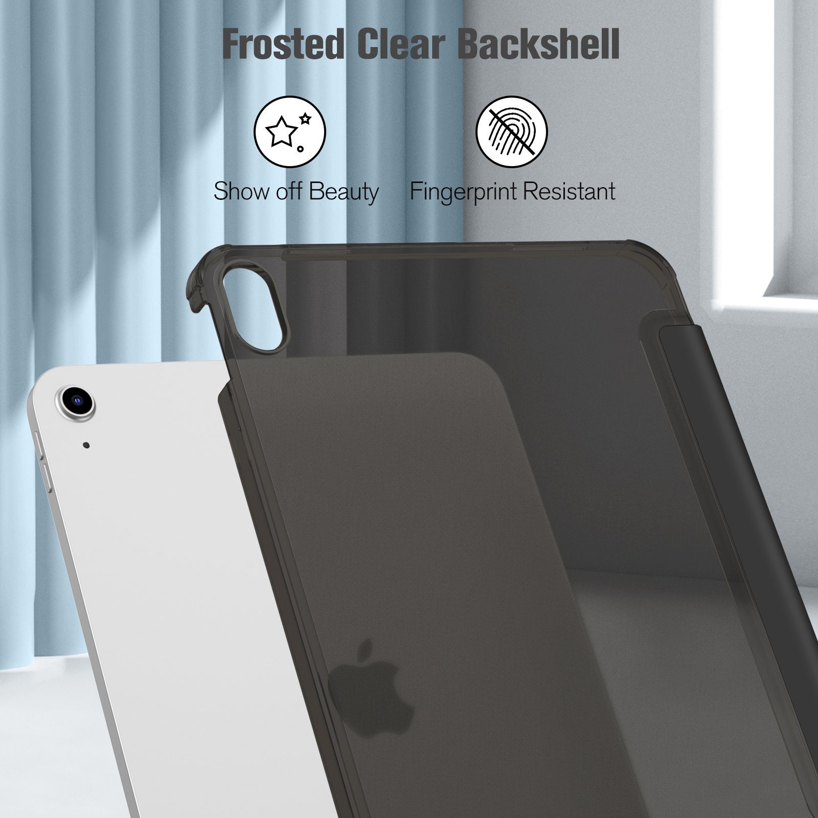 Fintie Tablet-Hülle Hülle für iPad 10. Generation 2022 10.9 Zoll - Ultradünn Schutzhülle mit transparenter Rückseite Abdeckung Cover mit Auto Schlaf/Wach