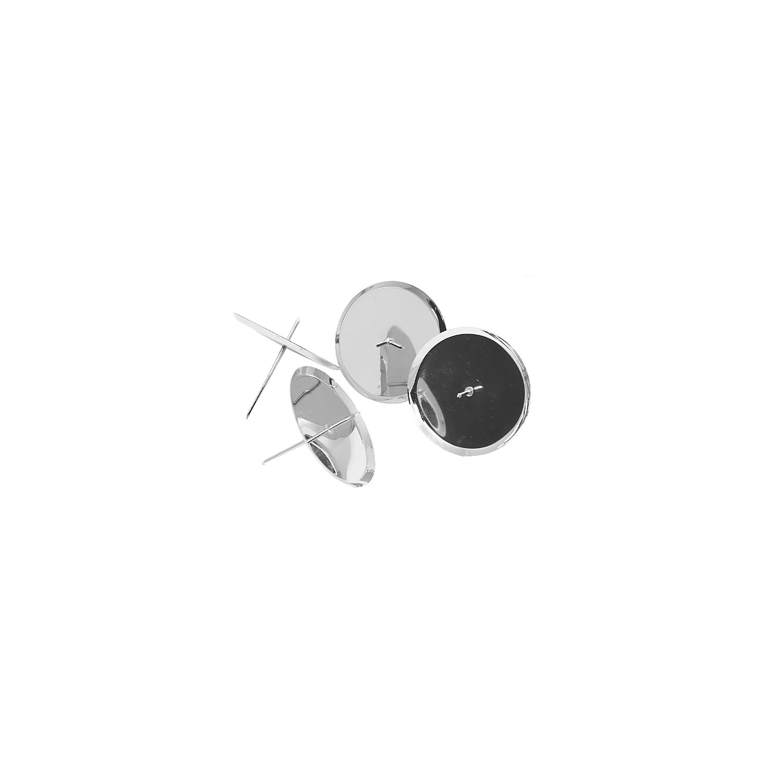 Kerzenhalter, silber, 7,5 cm Ø, 4 Stück