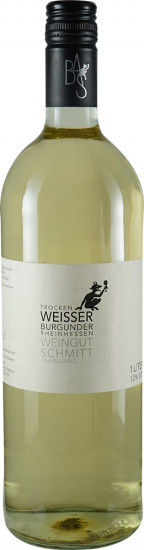 2022 Weißer Burgunder trocken Bio 1,0 L - Weingut Bürgermeister Adam Schmitt