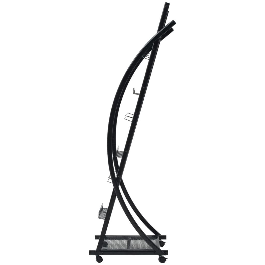 vidaXL Zeitungsständer 30098 Zeitschriftenständer 40 x 32 x 131 cm Schwarz A4