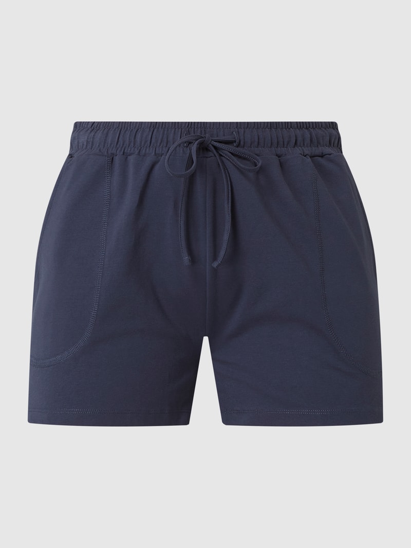Lounge-Hose mit Eingrifftaschen in marineblau