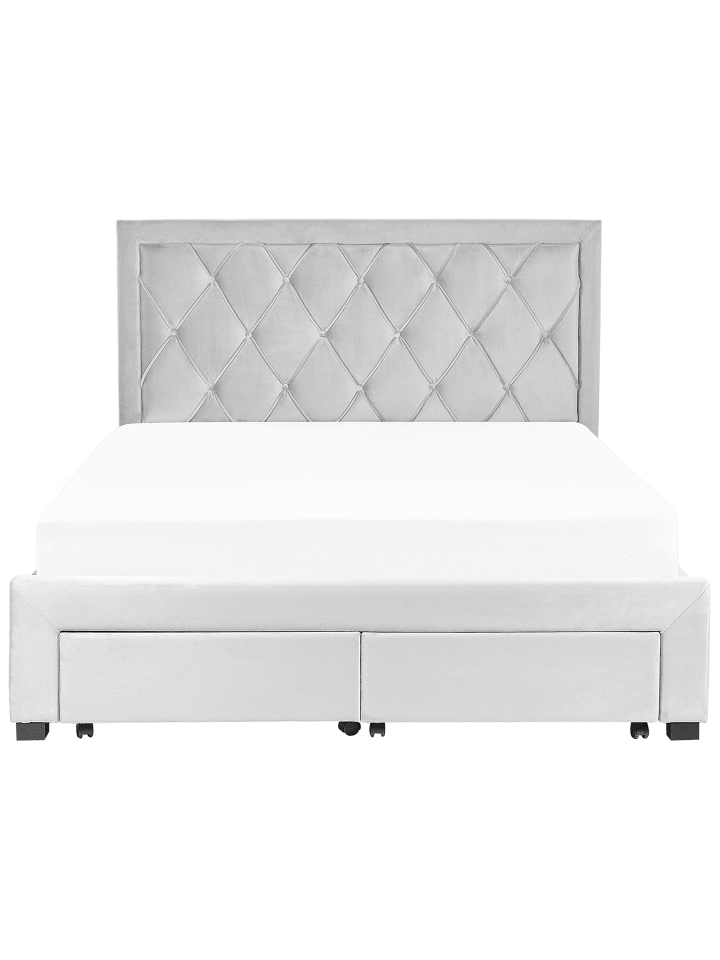Beliani Doppelbett LIEVIN in Grau - (W) 165 x (H) 122 x (L) 217 cm günstig kaufen onesize