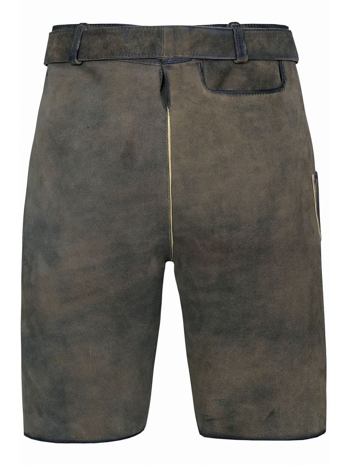 Edelnice Kurze Wildbock Lederhose Lothar in dunkelbraun günstig kaufen