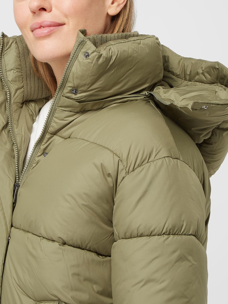 Steppjacke mit abnehmbarer Kapuze in khaki